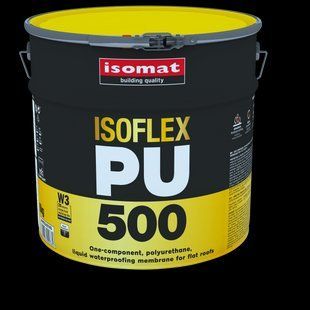 Поліуретанова гідроізоляція ISOFLEX-PU 500 White 6 кг покрівельна однокомпонентна 212677 фото