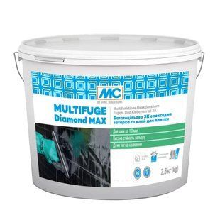 Багатофункціональна 3К епоксидна затирка та клей для плитки MC Multifuge Diamond Max/Сірий (3.5 кг) B1405005 фото