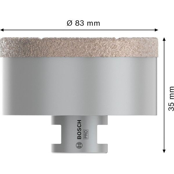 Алмазна коронка Bosch PRO Dry Speed 83 мм 2608587135 фото