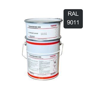 Епоксидна фарба для бетонної підлоги Teknobond 600, 5 кг, чорний колір (RAL 9011) TB60090115 фото