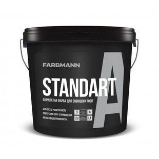 Фарба Farbmann Standart A латексна атмосферостійка фарба на акрилатній основі для зовнішніх робіт 4,5 л 4823046204395 фото