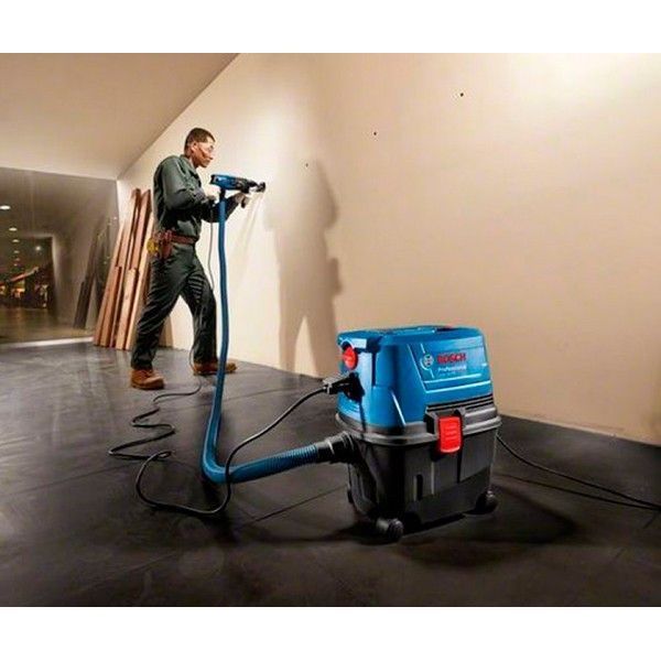 Пилосос будівельний BOSCH GAS 15 PS Professional, мережевий 220 В, набір насадок 06019E5100 фото