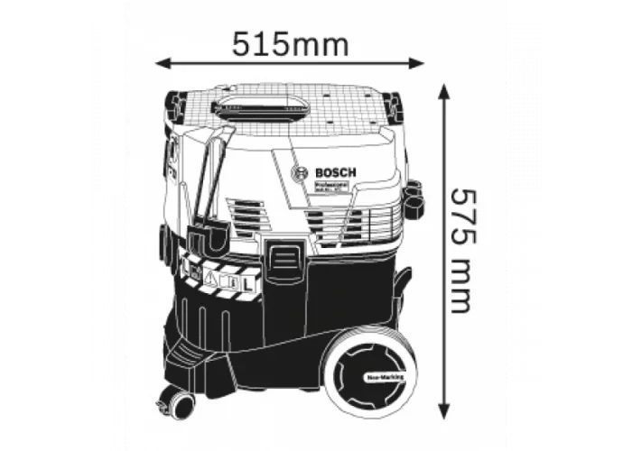 Пилосос будівельний BOSCH GAS 55 M AFC Professional, мережевий 220 В, набір насадок 06019C3300 фото