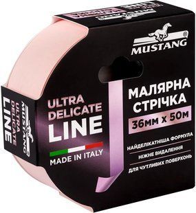 Малярна клейка стрічка Mustang Ultra Delicate Line розова стрічка 36мм*50м ITWP3650P фото