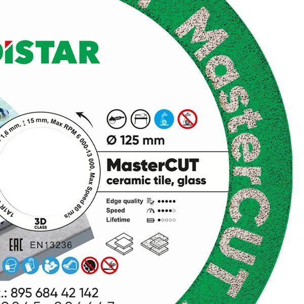 Круг алмазний відрізний Distar 1A1R V 125x1.5/1.2x2.5x22.2 Metal CUT 87015424058 фото