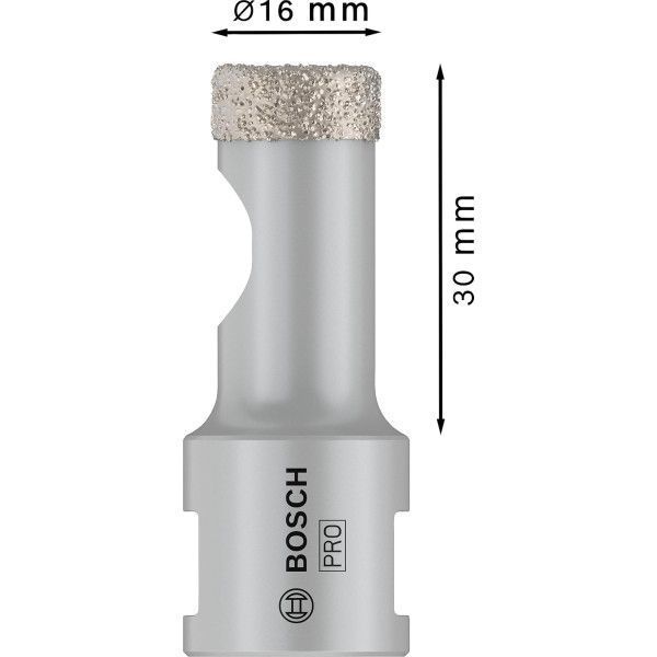Алмазна коронка Bosch PRO Dry Speed, діаметр 16 мм 2608587114 фото