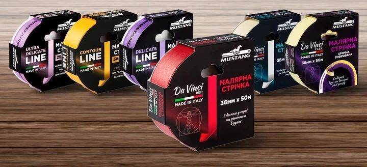 Малярна стрічка MUSTANG Da Vinci LINE біла 48мм*50м ITWP4850W фото