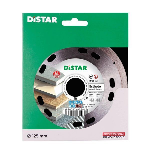 Круг алмазний відрізний Distar 1A1R 125x1.1/0.8x8x22.23 Esthete 11115421010 фото