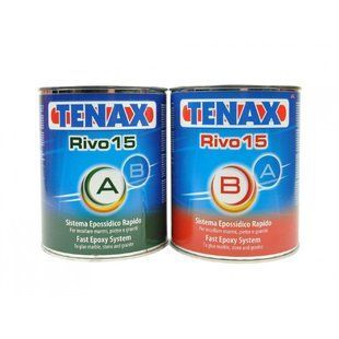 Епоксидний клей Tenax RIVO 15 (A+B) Nero (чорний) 1+1 л B1012004 фото