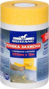 Захисна плівка Mustang Masking Roller з малярною стрічкою 15 м * 550 мм MR550 фото
